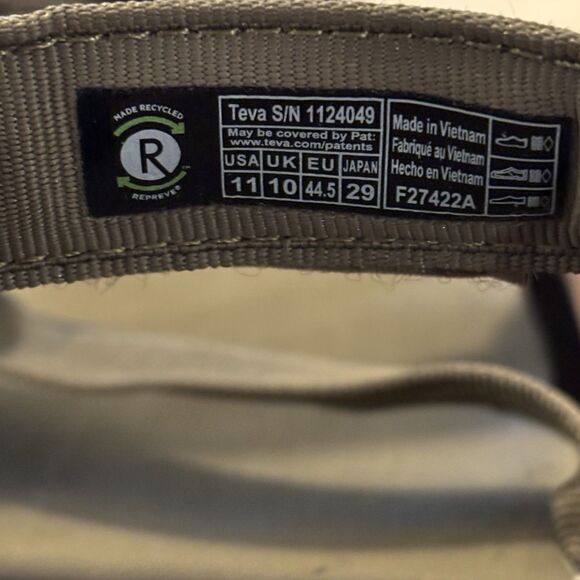 NWOB MENS SIZE 11 DARK OLIVE TEAL 1124049 TEVA ZYMIC TRAVEL SPORT SANDALS - Picture 15 of 16